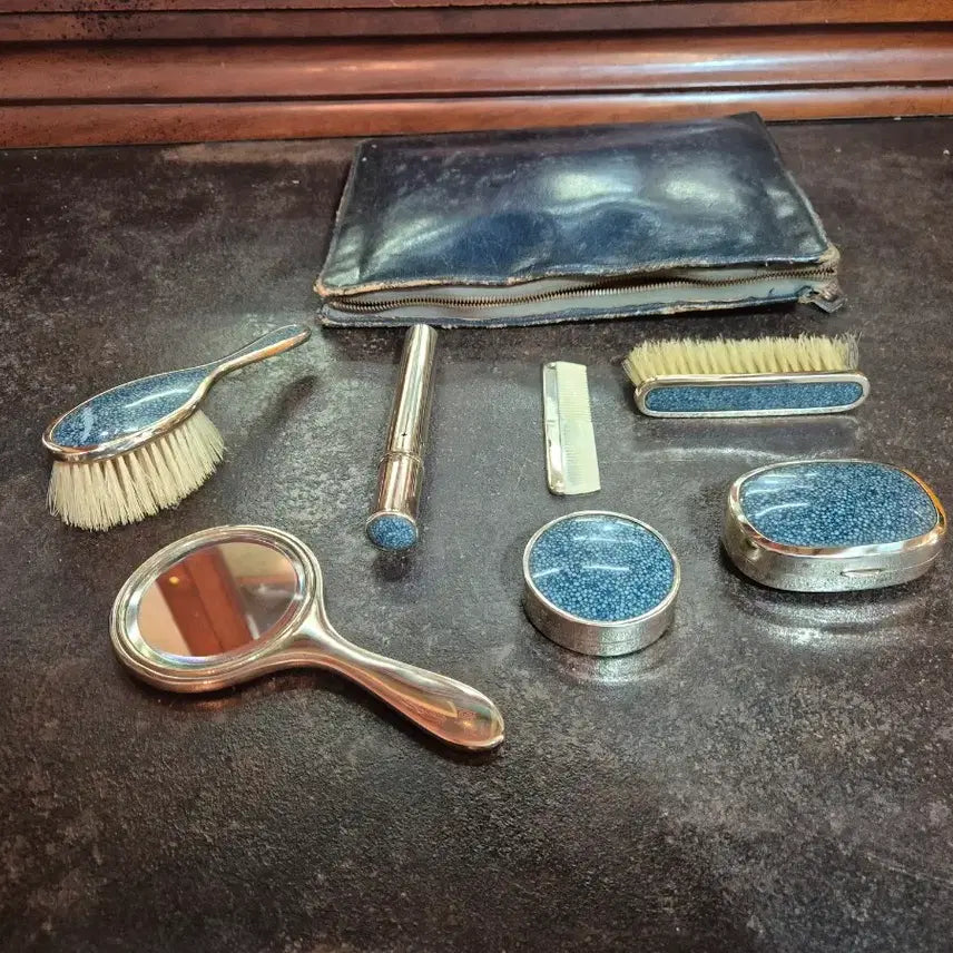 [BUNJANG] 1926 Vintage British Travel Pouch Set / 빈티지 영국 1926년 생산 여행용 파우치 빠우작업
