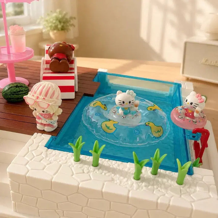 [BUNJANG] Playmobil Hello Kitty Swimming Pool Set with Accessories / 키티 플레이모빌 수영장 세트
