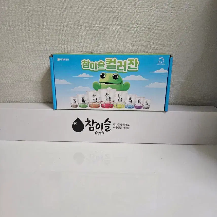 [BUNJANG] Chamisul Color Glass + Wood Tray Set / 참이슬 컬러잔 + 우드트레이 세트