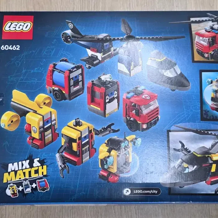 [BUNJANG] LEGO City 60462 Helicopter, Fire Truck, and Submarine Remix Building Set / 레고 시티 60462 헬리콥터, 소방트럭과 잠수함 리믹스