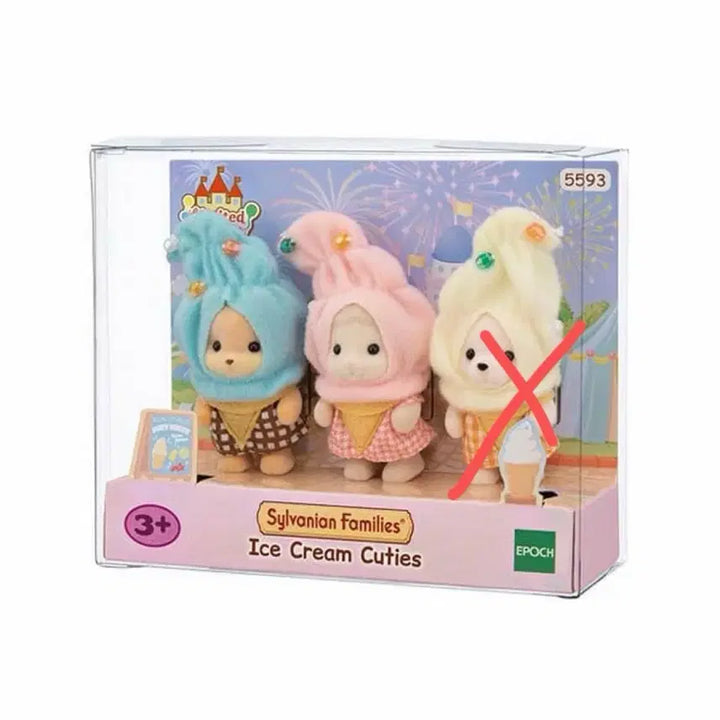 [BUNJANG] Sylvanian Families Ice Cream Trio Caramel Dog &amp; Sheep Bundle Set / 실바니안 아이스트림 트리오 카라멜 강아지 양 일괄