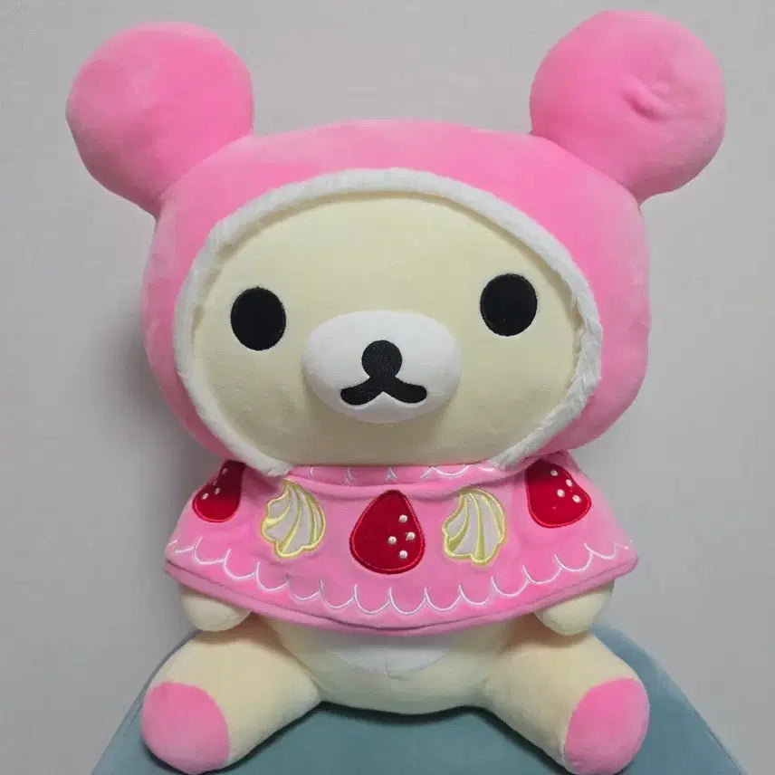 [BUNJANG] Rilakkuma Pink Hoodie Stuffed Doll / 리락쿠마 핑크 후드 인형