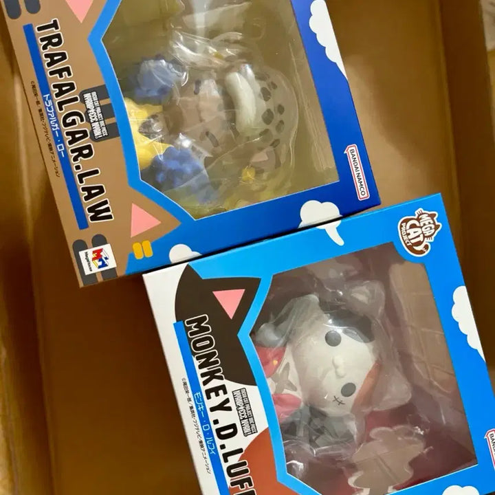 [BUNJANG] Megacat Project Luffy &amp; Trafalgar Law Bundle Set Figures / 메가캣 냥피스 빅냥피스 루피 트라팔가 로우 일괄