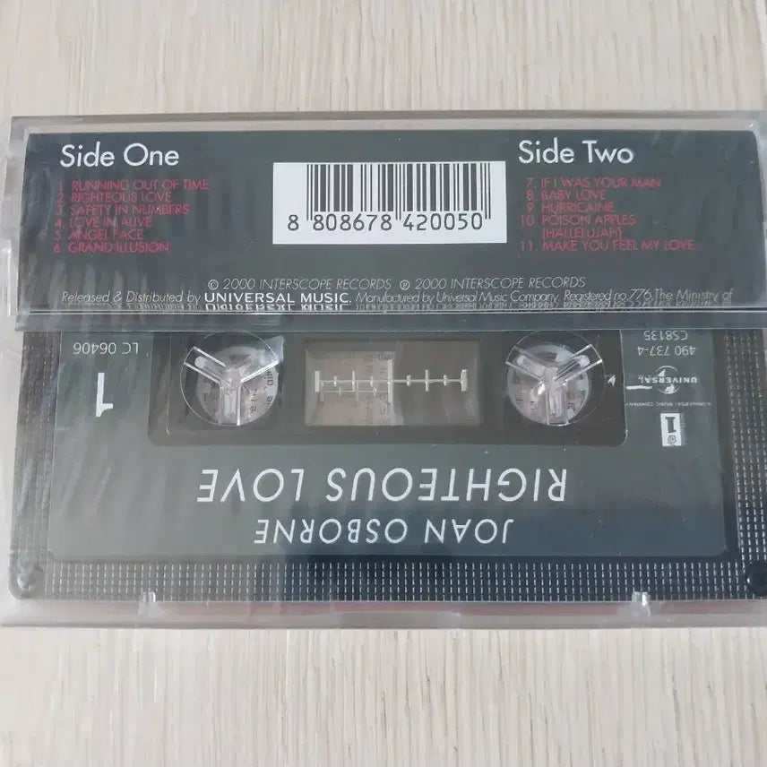 [BUNJANG] Joan Osborne Righteous Love Unsealed Cassette Tape / 조안 오스본 Righteous Love 미개봉 카세트 테이프