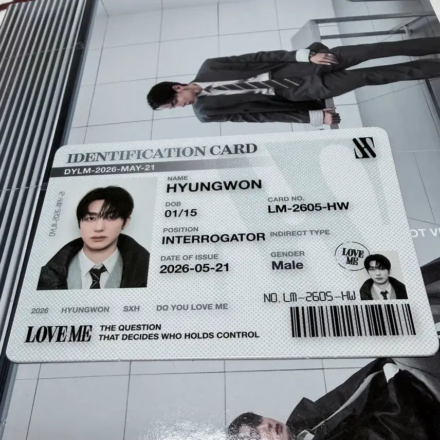 [BUNJANG] MONSTA X Hyungwon Love Me Photocard and ID Card Bundle Set / 셔누형원 러브미 형원 포카랑 아이디카드 일괄