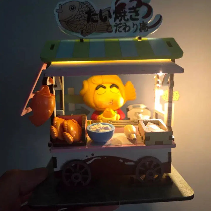 [BUNJANG] Crayon Shin-chan Night Market Food Truck Series Bungeoppang Block Miniature / 짱구 피규어 야시장 푸드트럭 시리즈 붕어빵 블럭 미니어처