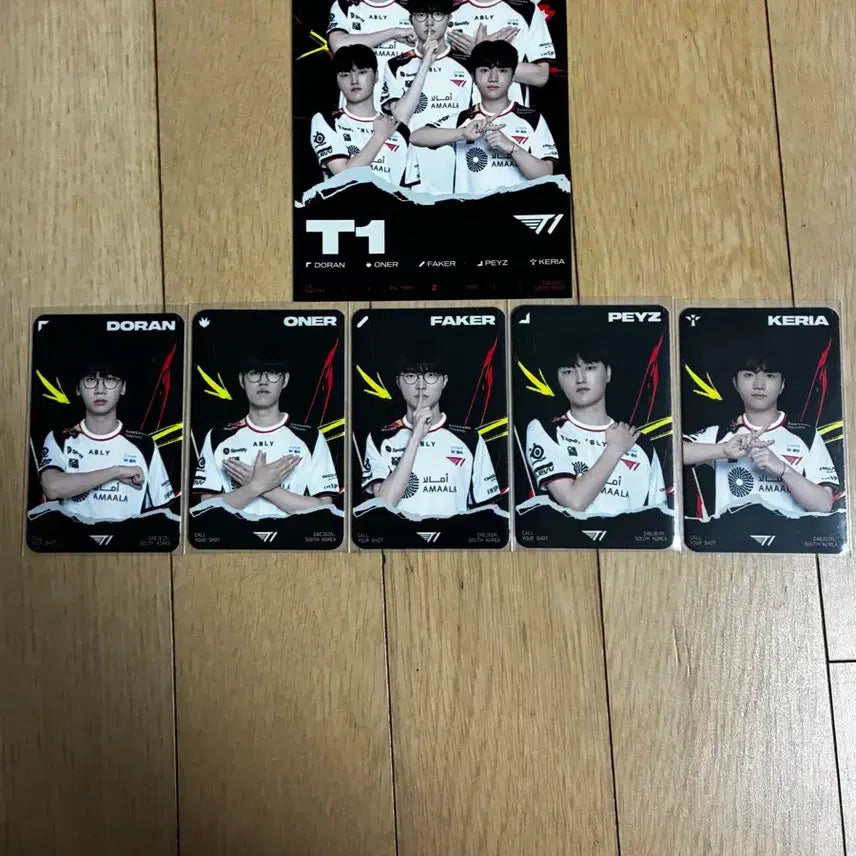 [BUNJANG] T1 MSI Faker Doran Oner Zeus Keria Photocard / MSI T1 포토카드 페이커 도란 오너 페이즈 케리아