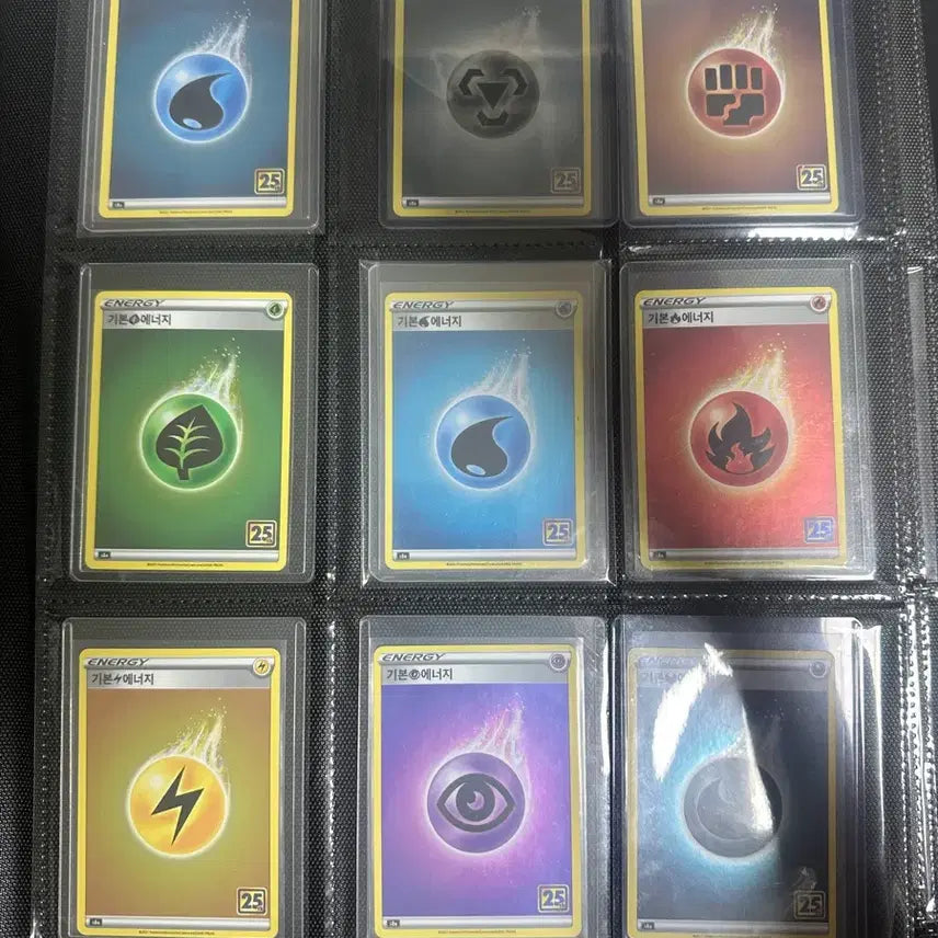 [BUNJANG] Pokemon 25th Anniversary Basic Energy Card Set (9 Types) / 포켓몬  기본 에너지 카드 9종 세트25주년