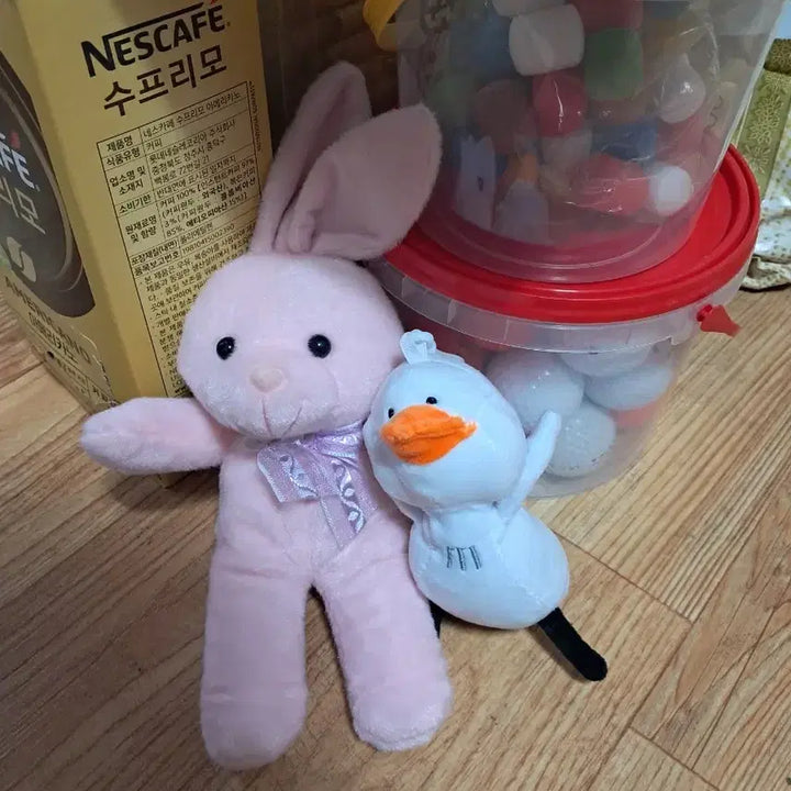 [BUNJANG] Rabbit &amp; Duck Plush Toy Set / 토끼인형 오리인형 세트(새상품)