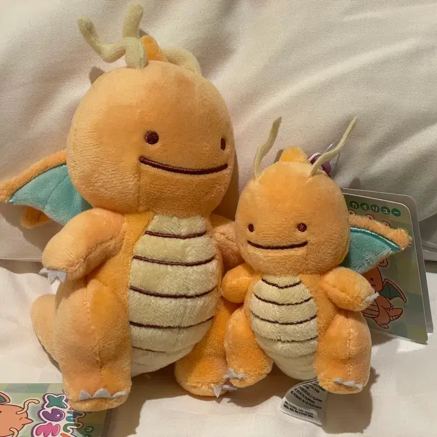 [BUNJANG] Pokemon Metamon Snorlax Keyring + Medium Plush Toy / 일판) 포켓몬 변신 메타몽 망나뇽 키링 + 중형인형