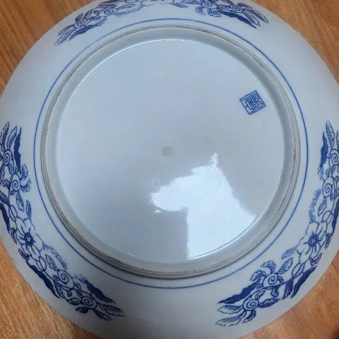 [BUNJANG] Large Celadon Porcelain Landscape Plate / 청화백자 산수화 대형접시