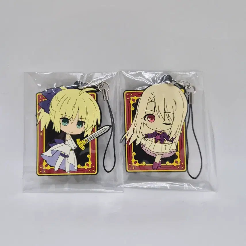 [BUNJANG] Fate/stay night Saber &amp; Illya Rubber Strap / 페이트 스테이 나이트 프레임 러버 스트랩 세이버&amp;이리야