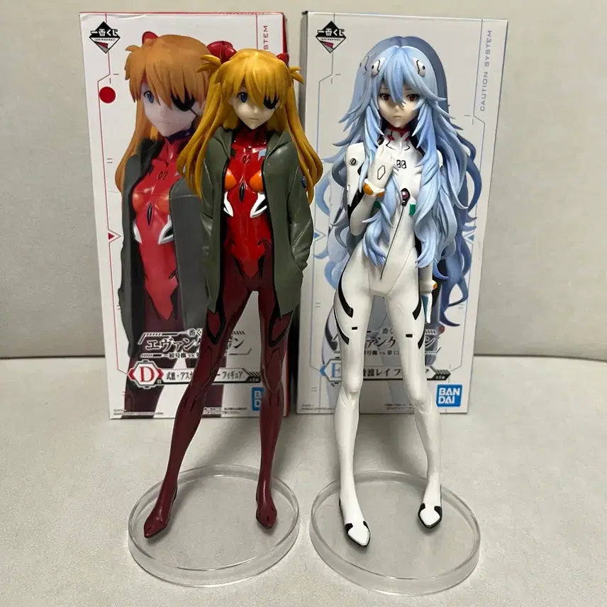 [BUNJANG] Evangelion Ichiban Kuji Prize D Asuka &amp; Prize E Long Hair Rei Figure Bundle Set / 에반게리온 제일복권 D상 아스카 E상 장발레이 일괄