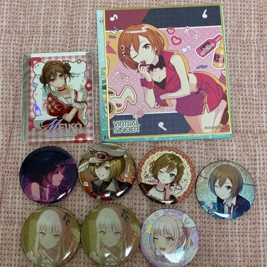 [BUNJANG] Project Sekai Mizuki &amp; Meiko Bundle Set - Can Badge, Shikishi, Clear Card / 프로젝트 세카이 프세카 미즈키 메이코 캔뱃지 색지 클리어 카드 일괄