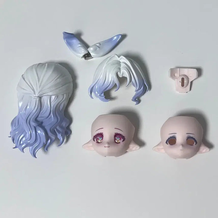 [BUNJANG] COME4FREE Blind Doll BJD 1/12 Wig + Secret Face Plate Set / COME4FREE 블라인드 인형 BJD 1/12 가발+시크릿 페이스 플레이트 세트