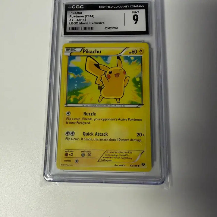 [BUNJANG] Pokemon Pikachu XY-42/146 CGC 9 Graded Card / 포켓몬 카드 피카츄 XY-42/146 CGC 9 등급