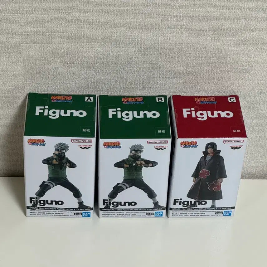 [BUNJANG] Figuno Naruto Kakashi &amp; Itachi Figures (Sealed, 3-Figure Bundle) / (미개봉,3종일괄)피그노 figuno 나루토 카카시 이타치 피규어