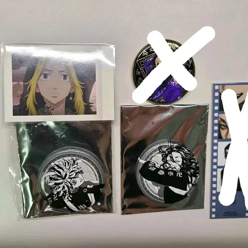 [BUNJANG] Tokyo Revengers Original Art Exhibition Can Badge Set - Baji Keisuke &amp; Kazutora Hanemiya (Limited Edition) / 도쿄리벤져스 도리벤 원화전 캔뱃지 바지 케이스케 카즈토라 au바지 특전