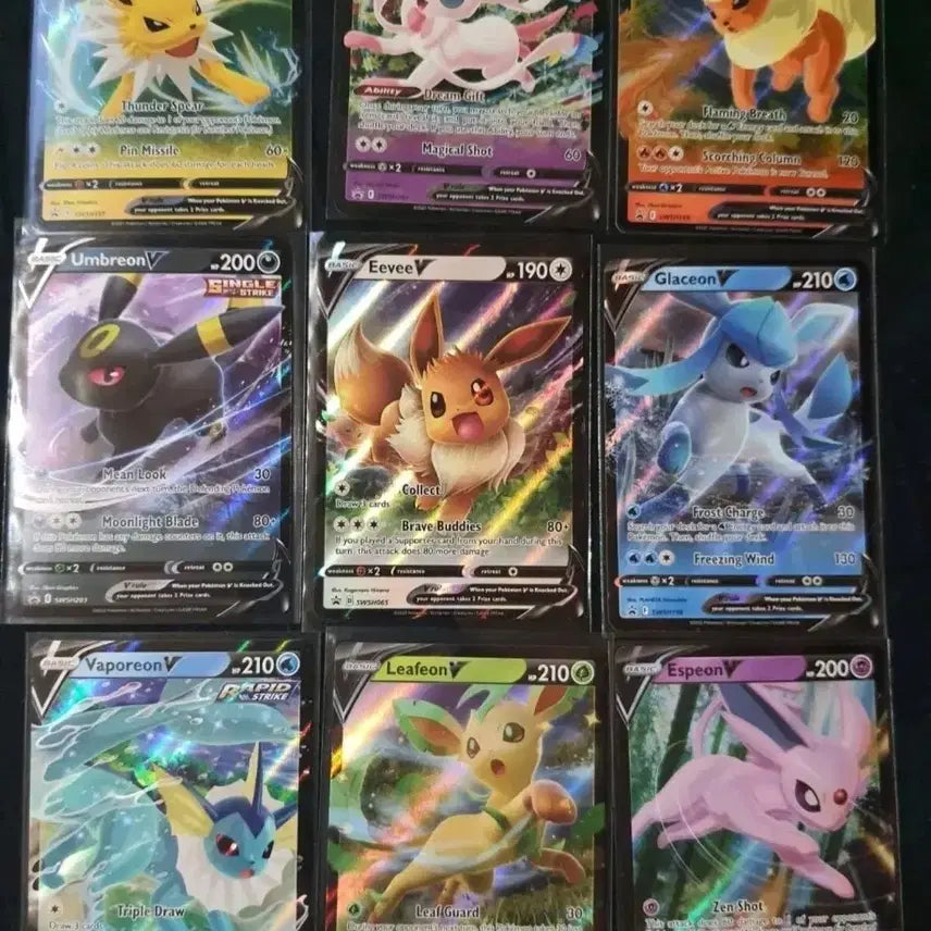[BUNJANG] Pokemon TCG North American Edition Eevee Evolutions V VMAX Illustration Rare Full Set / 포켓몬스터 북미판 이브이즈 V VMAX 일러스트 레어 풀세트