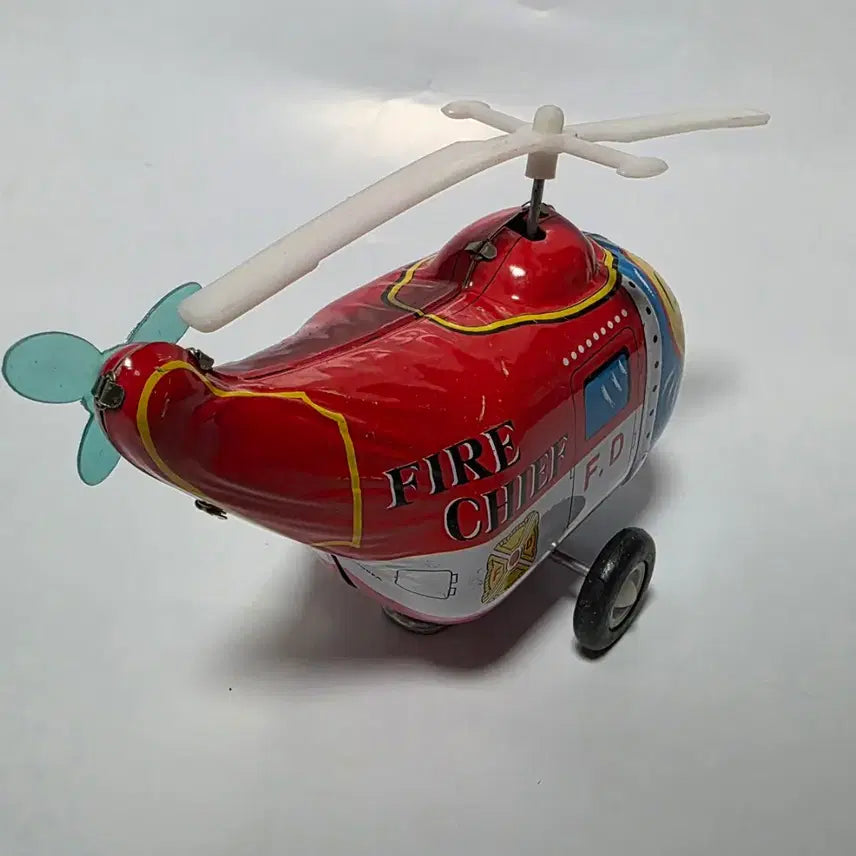 [BUNJANG] 1970s Tin Toy Comic Helicopter Wind-Up Toy / 70년대 틴토이 코믹 헬리콥터 장난감