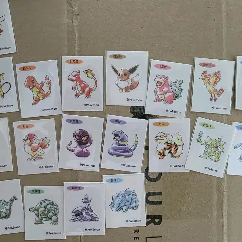 [BUNJANG] Pokemon Artwork Sticker Collection / 포켓몬 아트웍 띠부씰 19종 뚱카츄O