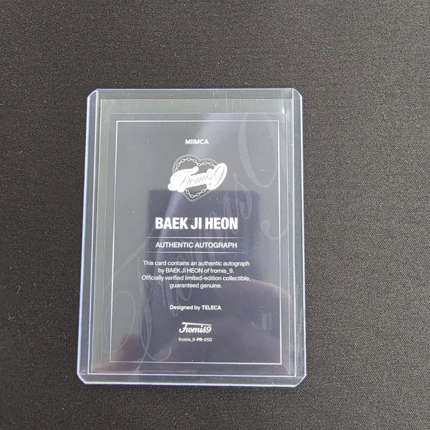 [BUNJANG] fromis_9 Terka Promo Pack Group Photo Baek Jiheon Signed Auto Card / 테레카 프로미스나인 프로모팩 단체사진 백지헌 사인 오토 카드