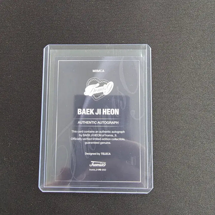 [BUNJANG] fromis_9 Terka Promo Pack Group Photo Baek Jiheon Signed Auto Card / 테레카 프로미스나인 프로모팩 단체사진 백지헌 사인 오토 카드