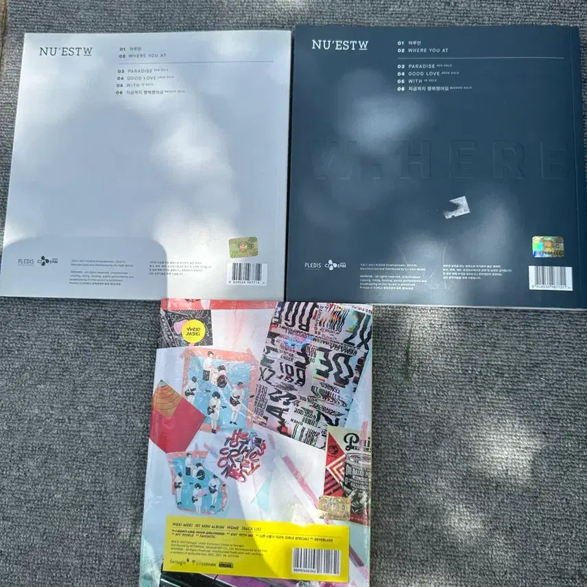 [BUNJANG] Wanna One &amp; Weki Meki Unused Album Bundle Set / 아이돌 미사용 앨범 3종 일괄 판매합니다