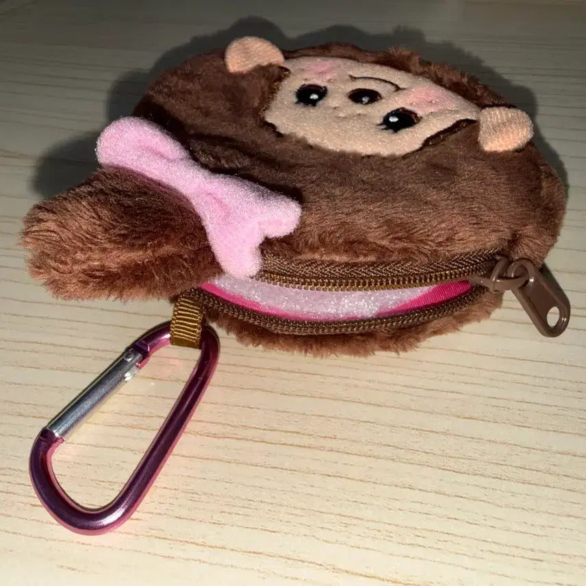 [BUNJANG] Monchhichi Carabiner Mini Pouch / 새상품) 몬치치 카라비너 미니 파우치