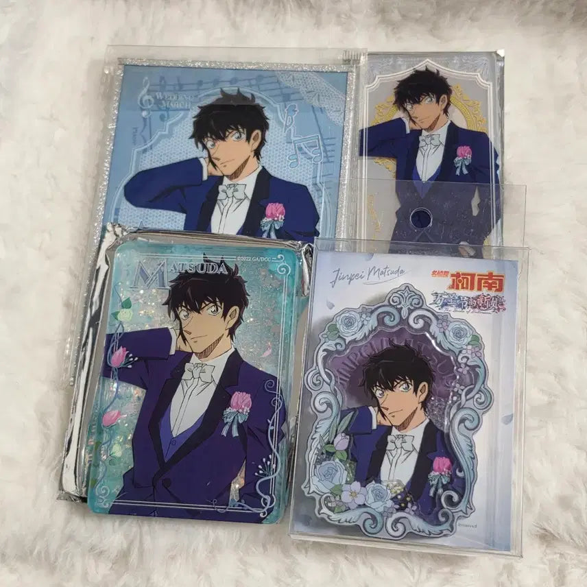 [BUNJANG] Detective Conan Matsuda Jinpei Fictional Character Color Sheet Ticket Acrylic Bundle Set (Chinese Limited) / (일괄) 명탐정코난 중국 한정 마츠다 진페이 유사코롯타 색지 티켓 아크릴