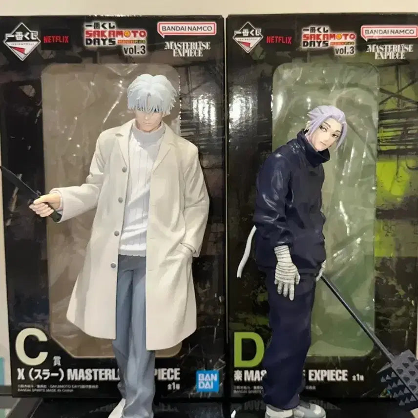 [BUNJANG] Sakamoto Days Kuji C Prize Slur &amp; D Prize Gaku Figures + 2 Gacha / (택포10.5) (박스o) 사카모토데이즈 쿠지 슬러 c상 가쿠 d상 피규어 + 가챠 2종
