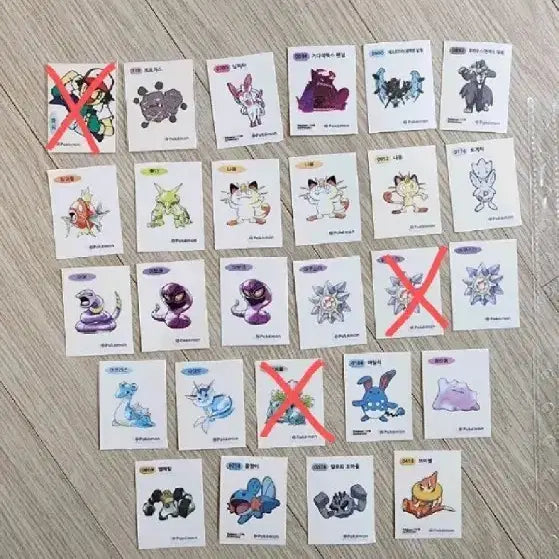 [BUNJANG] Pokemon Stickers Bundle Set (56 stickers) / 포켓몬 띠부씰 아트웍, 오류씰, 각종 전설 등 포함 56개
