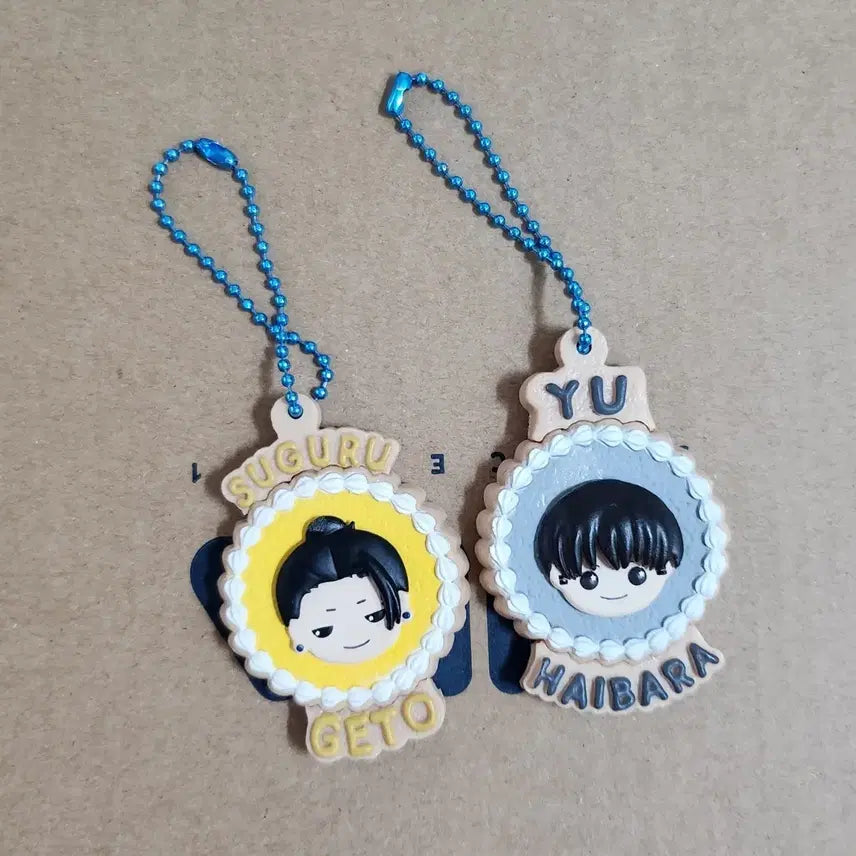 [BUNJANG] Jujutsu Kaisen Cookie Keychain Bundle Set (Suguru Geto, Yuuto Hishikori) / 주술회전 쿠키 키링 일괄 양도 게토 스구루 하이바라 유