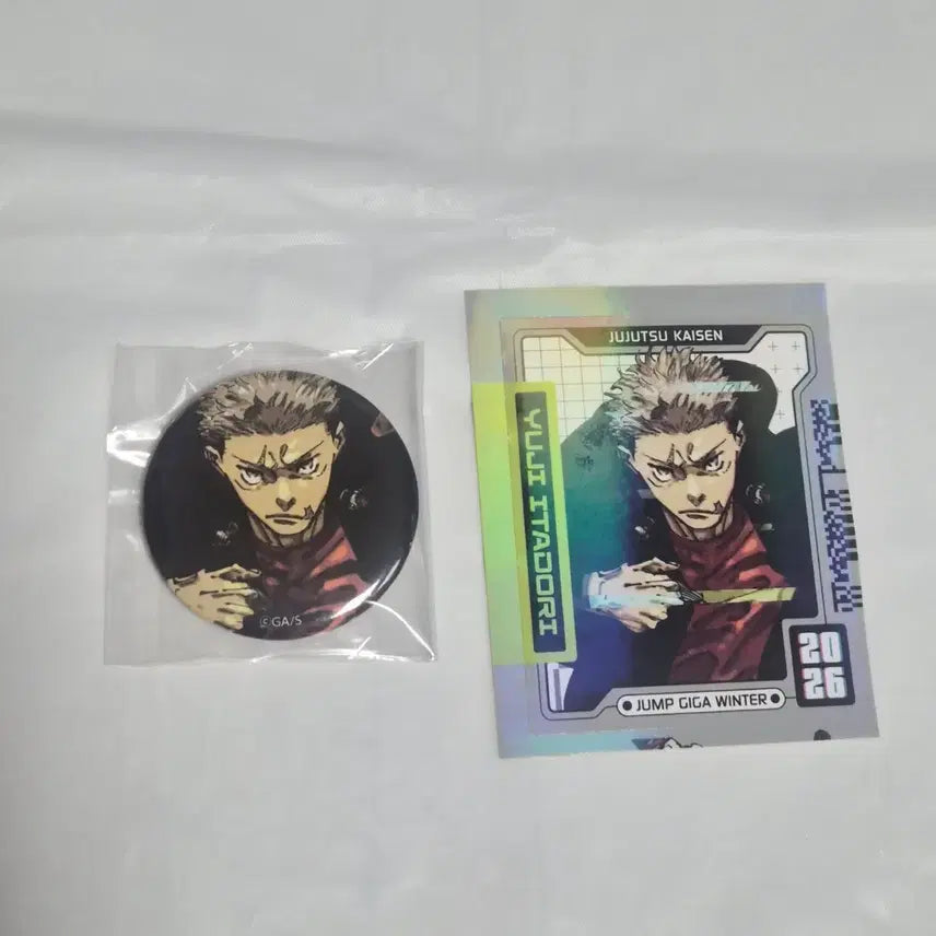 [BUNJANG] Jujutsu Kaisen Yuji Itadori Badge Sticker Bundle Set / 주술회전 이타도리 유우지 뱃지 스티커 일괄