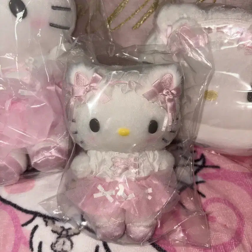 [BUNJANG] Shironneko Ballerina Kitty Plush Pouch Mascot Set / 시로네코 발레리나 키티 누이 파우치 마스코트 세트