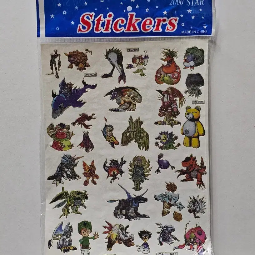 [BUNJANG] Digimon Adventure 00s Vintage Stationery Sticker Set (Sealed) / 고전문구 00년대 옛날 문방구 디지몬어드벤처 스티커 세트 미개봉품