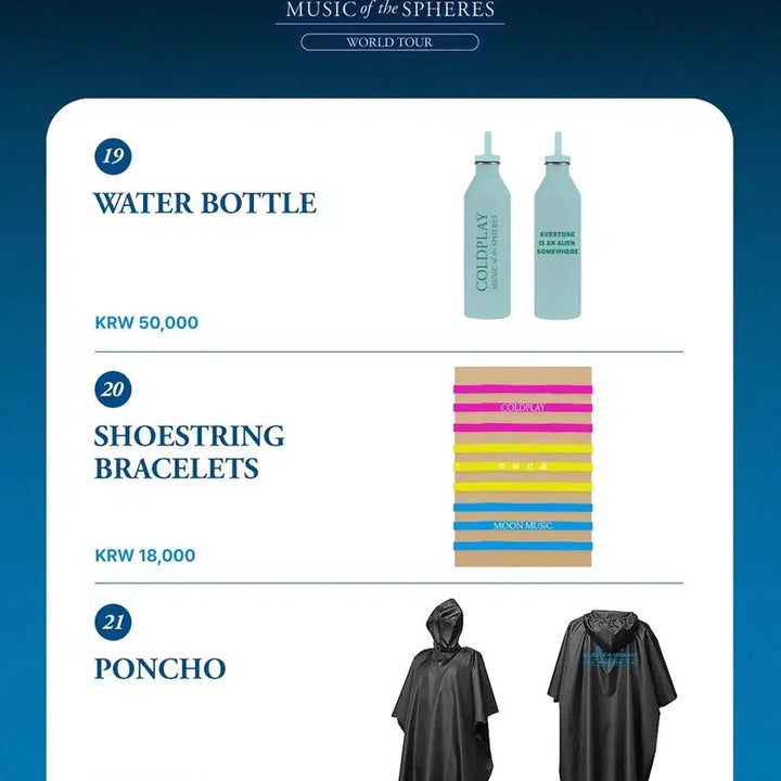 [BUNJANG] Coldplay "Music of the Spheres World Tour" Commemorative Raincoat / 콜드플레이 내한 우비