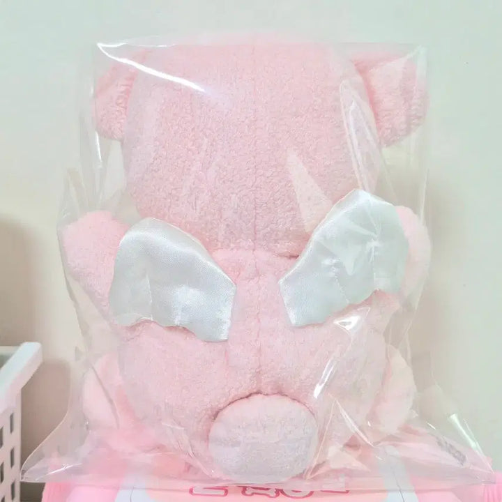 [BUNJANG] Vintage Pink Baby Angel Bear Doll / 고전 빈티지 핑크 분홍 아기 천사 곰 인형
