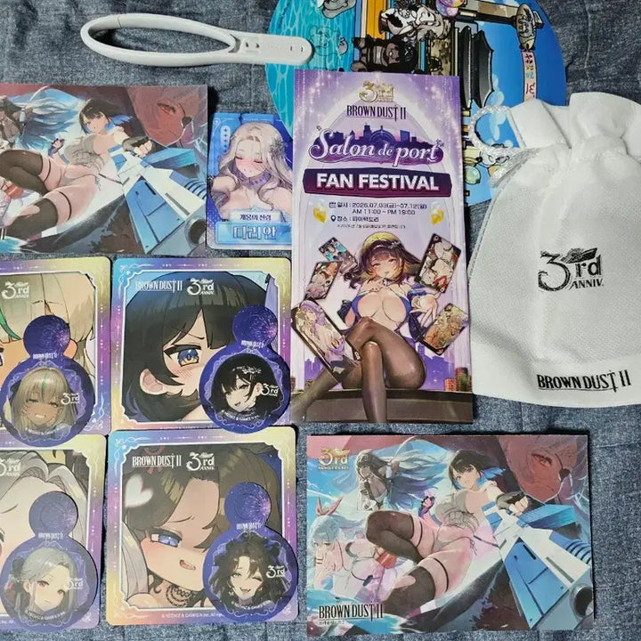 [BUNJANG] Brown Dust 2 3rd Anniversary Fan Festival Goods Set / 브라운더스트2 3주년 팬 페스티벌 굿즈 세트