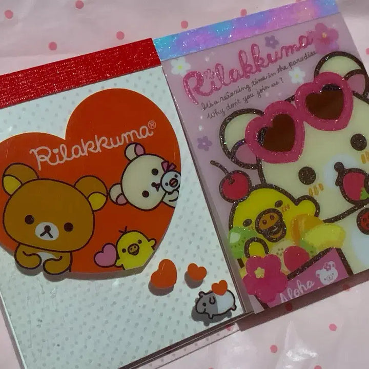 [BUNJANG] San-X Rilakkuma Classic Memo Pad Bundle (2 Pieces) / 미사용)일괄 고전 리락쿠마 메모지 2개