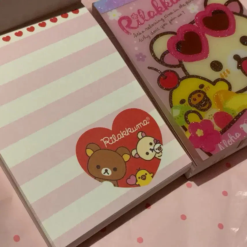 [BUNJANG] San-X Rilakkuma Classic Memo Pad Bundle (2 Pieces) / 미사용)일괄 고전 리락쿠마 메모지 2개