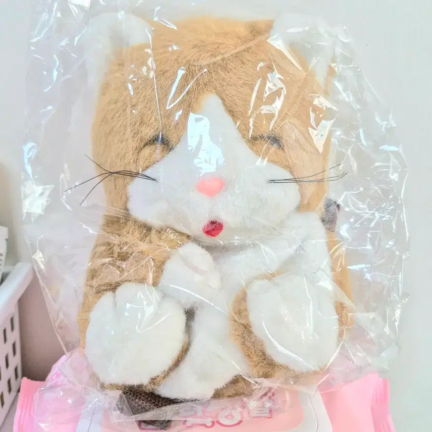 [BUNJANG] Vintage Cheese Cat Neko Doll Pouch Bag / 고전 빈티지 치즈냥 네코 고양이 인형 가방 파우치