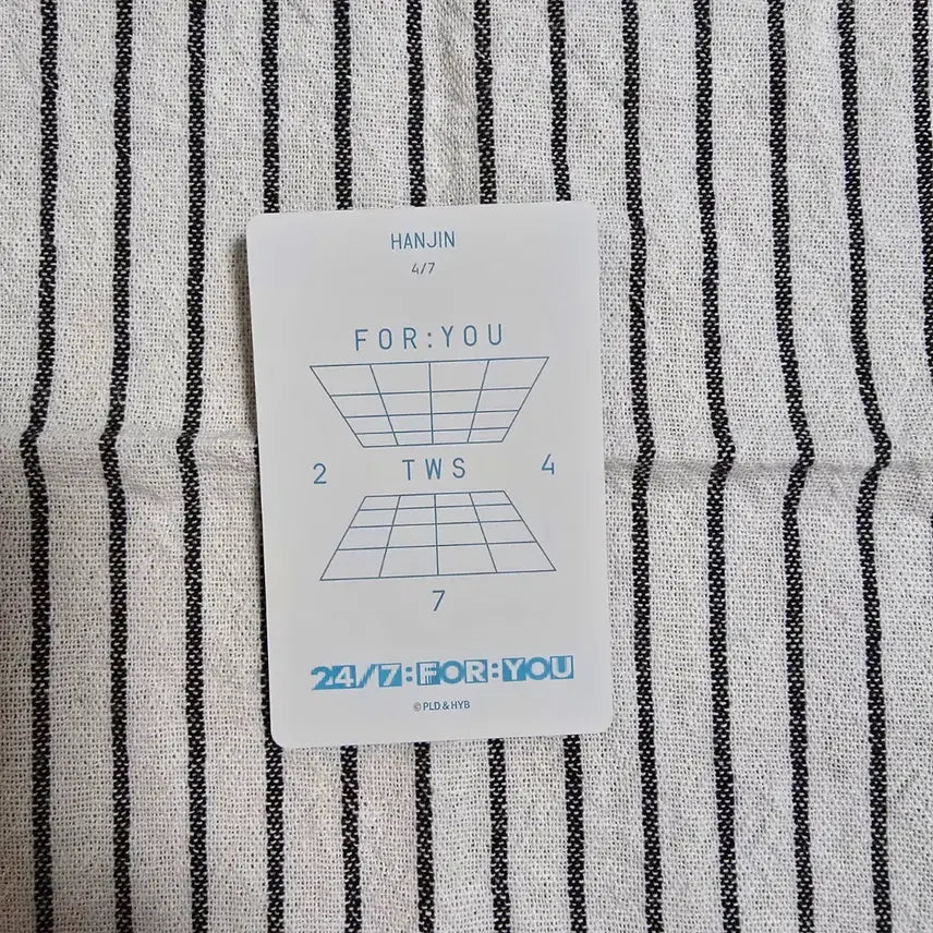 [BUNJANG] TWS Hanjin 24/7:FOR:YOU Photocard / 24/7:FOR:YOU 투어스 트레카 한진 포카