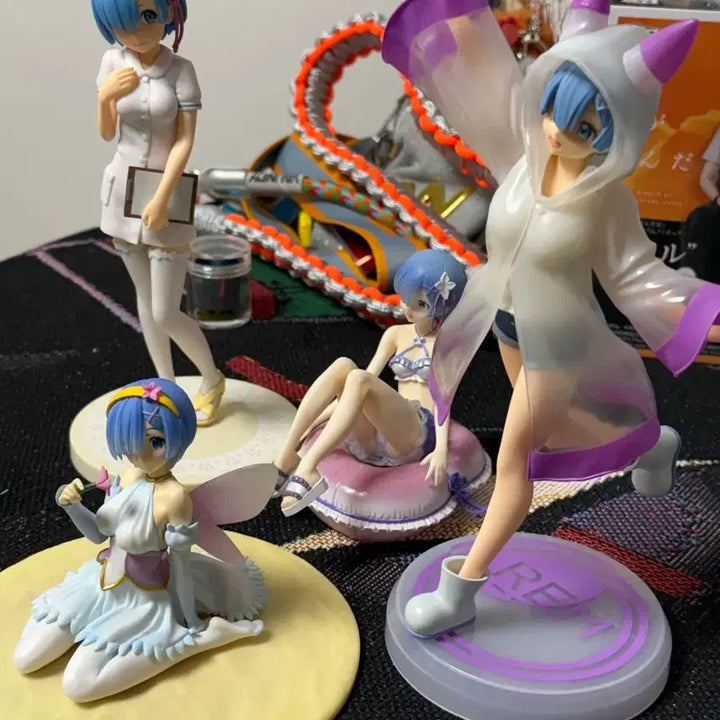 [BUNJANG] Re:Zero Rem Figure 4 Types Bundle Set / 리제로 렘 피규어 4종 일괄