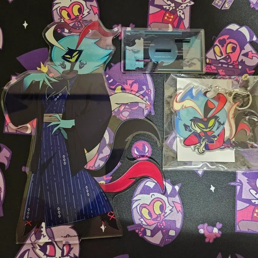 [BUNJANG] Heluva Boss Asmodeus Stand &amp; Keyring Bundle / 헬루바보스 아스모데우스 스탠드+키링 일괄