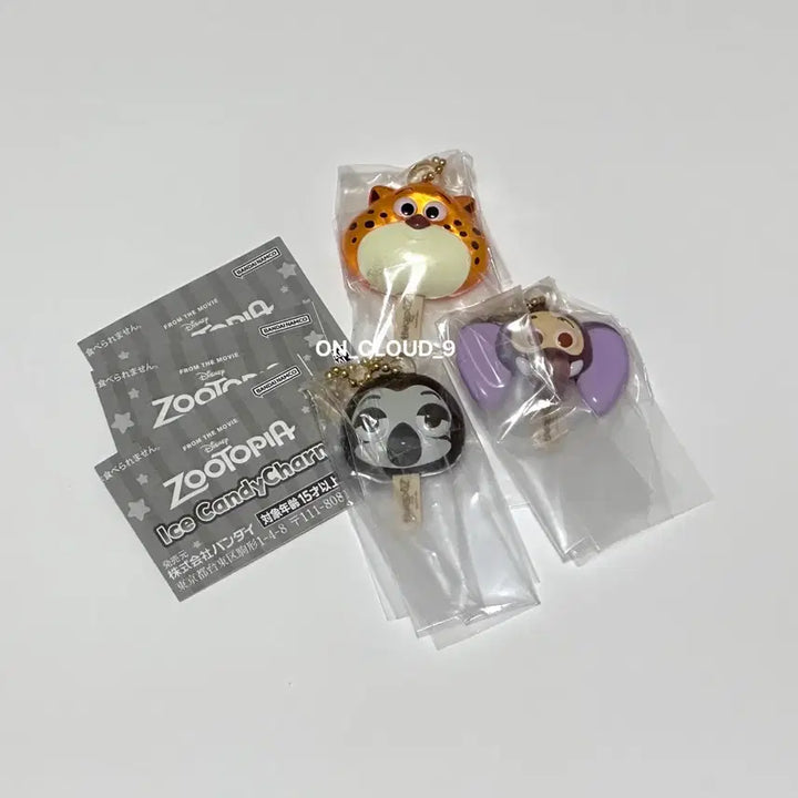 [BUNJANG] Zootopia Ice Candy Gacha Keyring Bundle Set (Finnick, Clawhauser, Flash) / (일괄) 주토피아 아이스캔디 가챠 키링 피닉 클로하우저 플래시