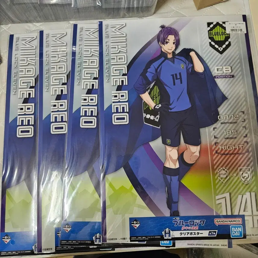 [BUNJANG] Blue Lock Mikage Reo Clear Poster Bundle Set / 블루록 미카게 레오 클리어 포스터 4개 일괄