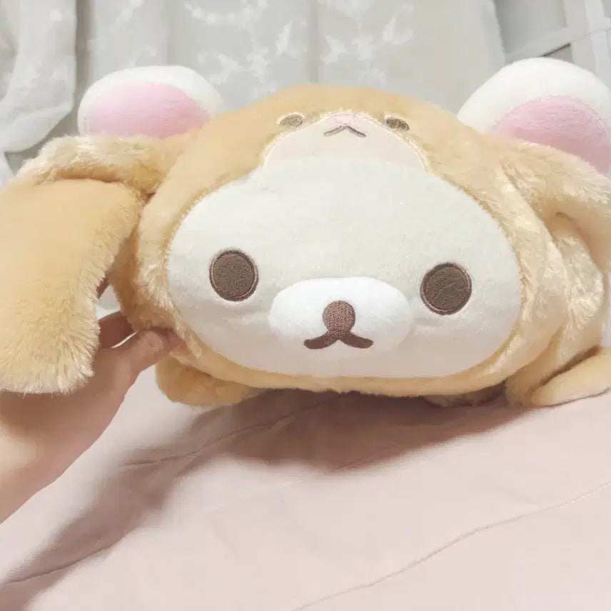 [BUNJANG] Robber Rabbit Cory Rilakkuma Large Plush Doll / 희귀매물) 당신의 작은 가족 롭이어 토끼 코리락쿠마 대형 인형