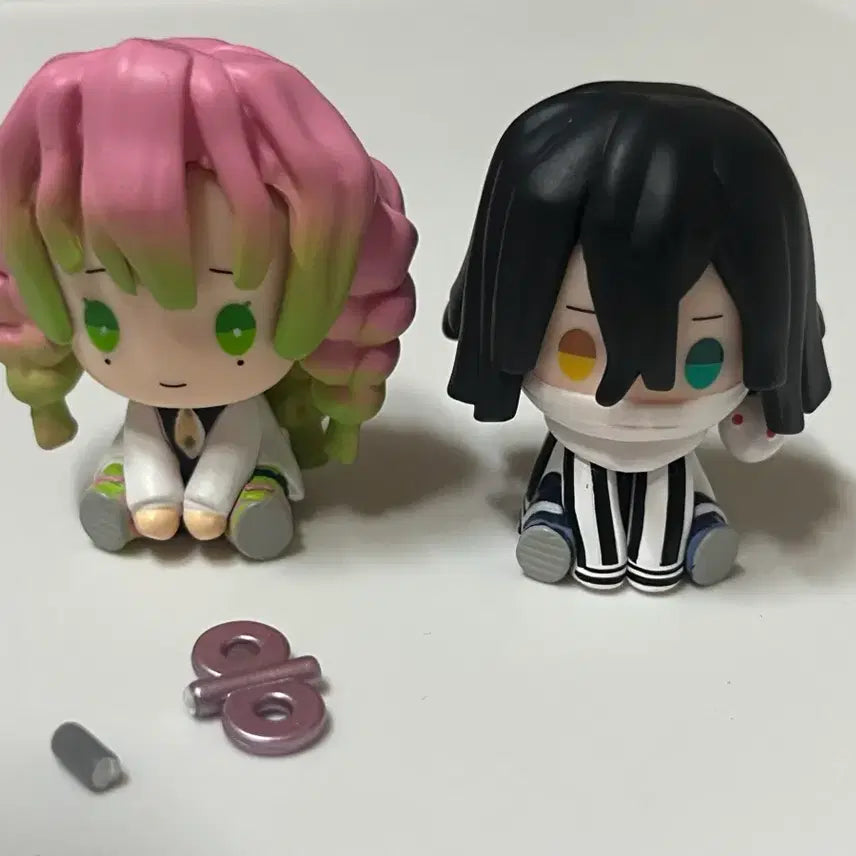 [BUNJANG] Demon Slayer Petatto Clockwork Figure Set (Obanai &amp; Mitsuri) / (일괄) 귀멸의칼날 페탓토 태엽 (이구로&amp;미츠리)
