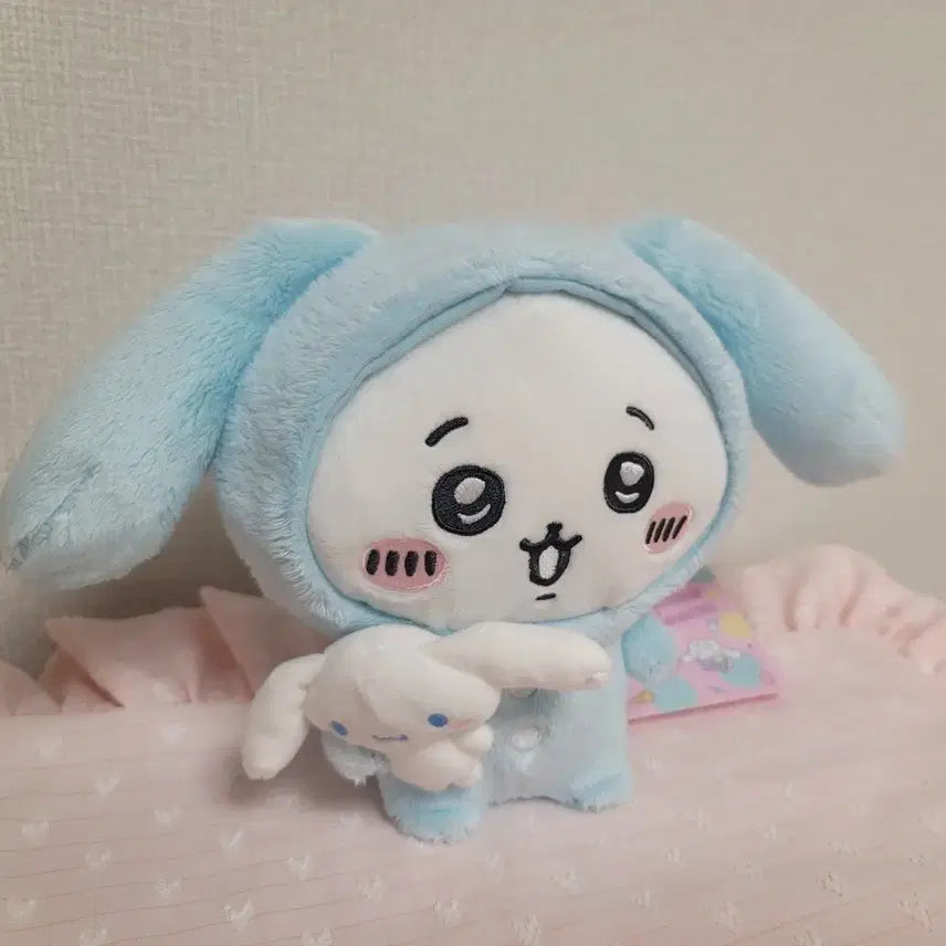 [BUNJANG] Sanrio Cinnamoroll x Chiikawa Collaboration Plush Toy / 산리오 시나모롤 치이카와